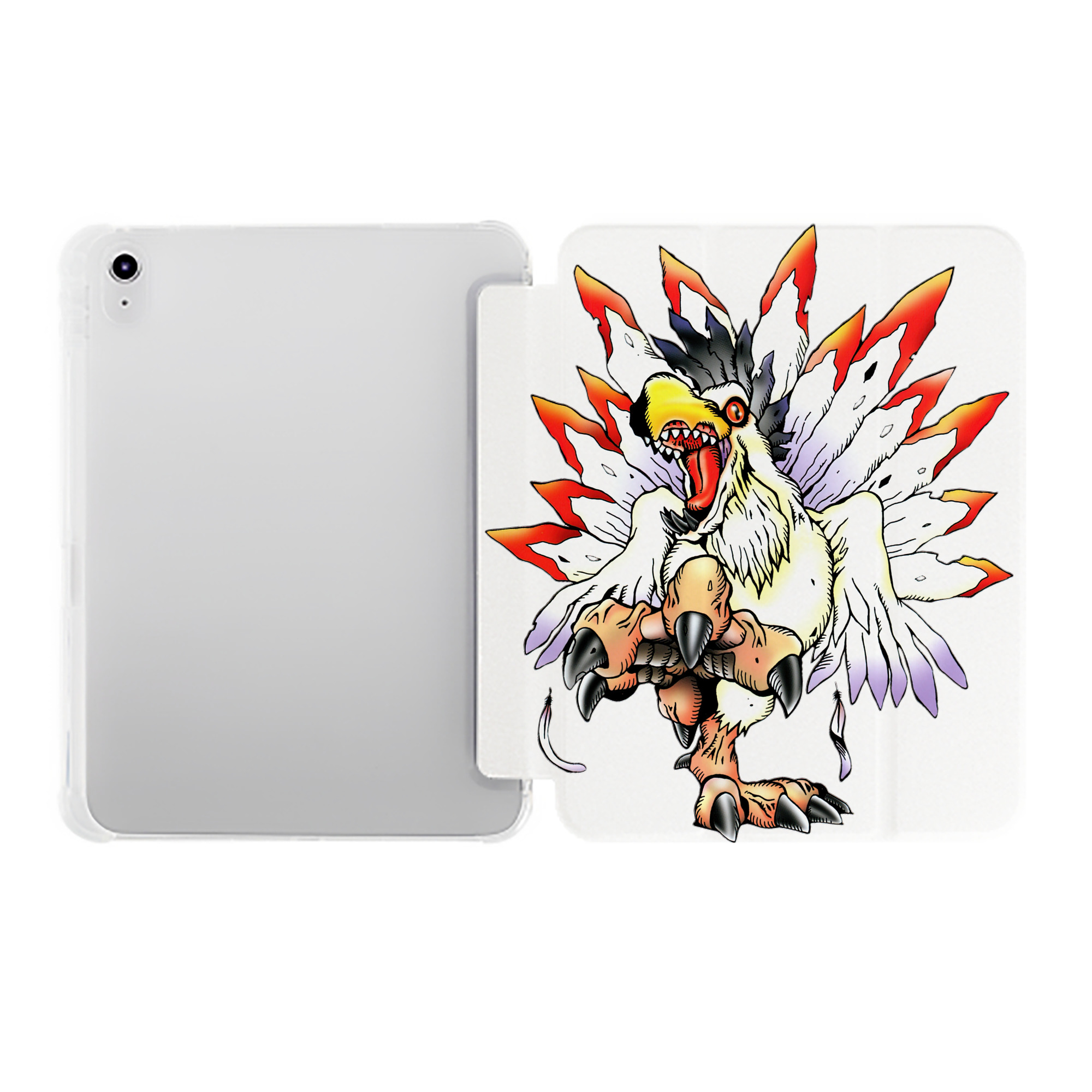 （画像用） Digimon デジタルモンスター/デジモン IPad ケース ペン収納付き 三つ折りスタンド PUレザー×シリコン 対応機種9.5/10.5/10.9インチ